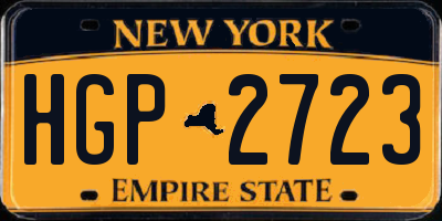 NY license plate HGP2723