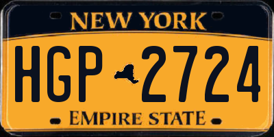 NY license plate HGP2724