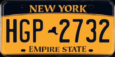 NY license plate HGP2732