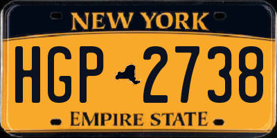 NY license plate HGP2738