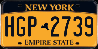 NY license plate HGP2739