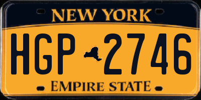 NY license plate HGP2746