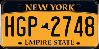 NY license plate HGP2748