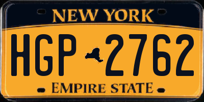 NY license plate HGP2762