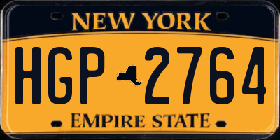 NY license plate HGP2764