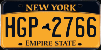 NY license plate HGP2766