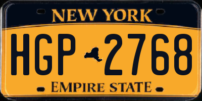 NY license plate HGP2768