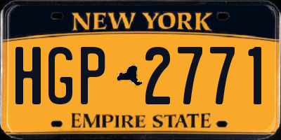 NY license plate HGP2771