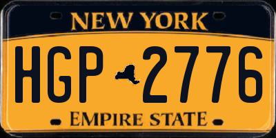 NY license plate HGP2776