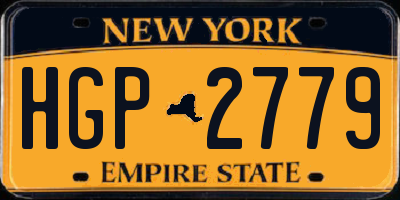 NY license plate HGP2779