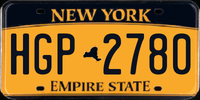 NY license plate HGP2780