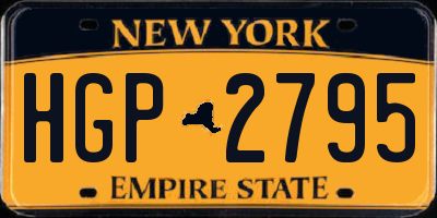 NY license plate HGP2795