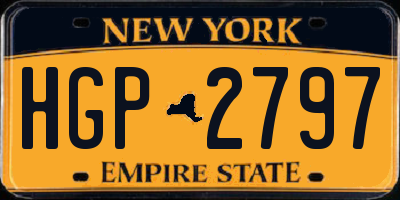 NY license plate HGP2797