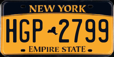 NY license plate HGP2799