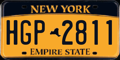 NY license plate HGP2811