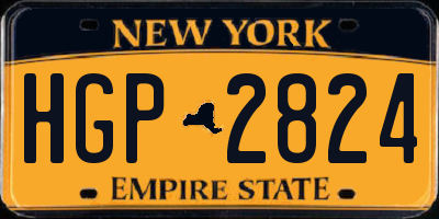 NY license plate HGP2824