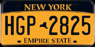 NY license plate HGP2825