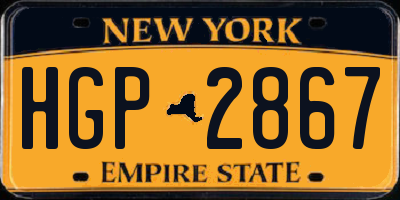 NY license plate HGP2867