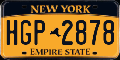 NY license plate HGP2878