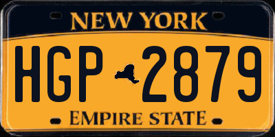 NY license plate HGP2879