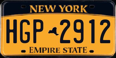 NY license plate HGP2912