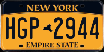 NY license plate HGP2944