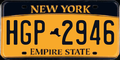 NY license plate HGP2946