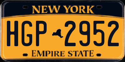 NY license plate HGP2952