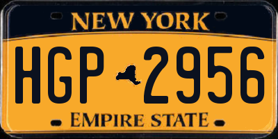 NY license plate HGP2956