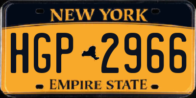 NY license plate HGP2966