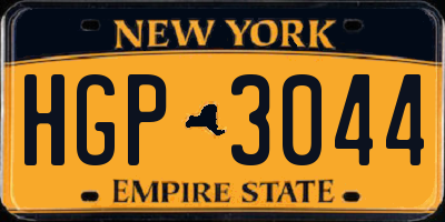 NY license plate HGP3044