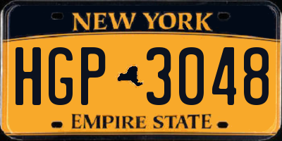 NY license plate HGP3048