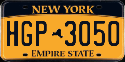 NY license plate HGP3050