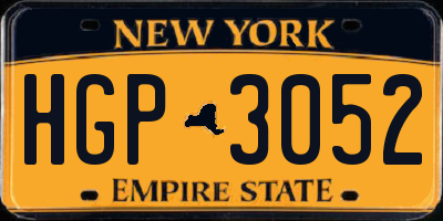 NY license plate HGP3052