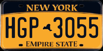 NY license plate HGP3055