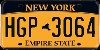 NY license plate HGP3064