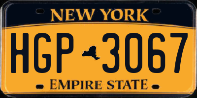 NY license plate HGP3067