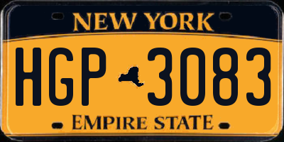 NY license plate HGP3083