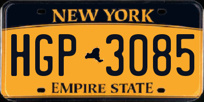 NY license plate HGP3085