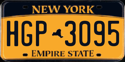 NY license plate HGP3095