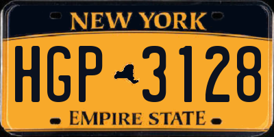 NY license plate HGP3128