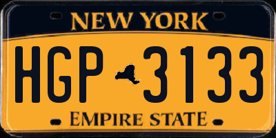 NY license plate HGP3133