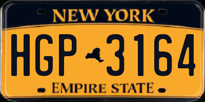 NY license plate HGP3164