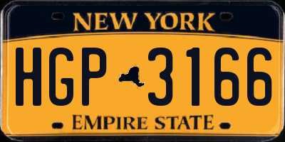 NY license plate HGP3166