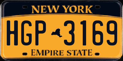 NY license plate HGP3169