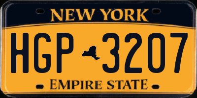 NY license plate HGP3207