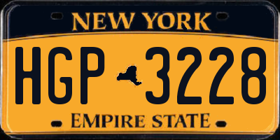 NY license plate HGP3228