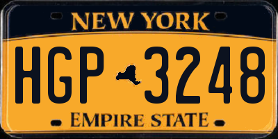 NY license plate HGP3248