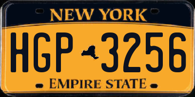 NY license plate HGP3256