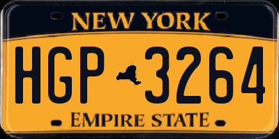 NY license plate HGP3264